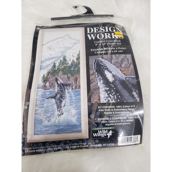 NEW RARE WHALE DESIGN WORKS vertical rise counted cross‎ stitch kit vintage snow - Picture 1 of 5